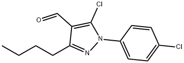3-butyl-5-chloro-1-(4-chlorophenyl)-1H-pyrazole-4-carbaldehyde Structure