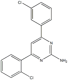 4-(2-chlorophenyl)-6-(3-chlorophenyl)pyrimidin-2-amine 구조식 이미지