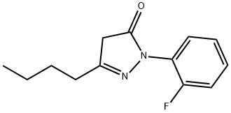 3-butyl-1-(2-fluorophenyl)-4,5-dihydro-1H-pyrazol-5-one Structure