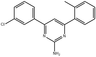 4-(3-chlorophenyl)-6-(2-methylphenyl)pyrimidin-2-amine Structure