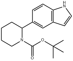 2-(1H-Indol-5-yl)-piperidine-1-carboxylic acid tert-butyl ester 구조식 이미지