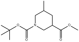 1-tert-butyl 3-methyl 5-methylpiperidine-1,3-dicarboxylate Structure