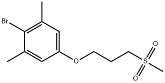 2-bromo-1,3-dimethyl-5-(3-(methylsulfonyl)propoxy)benzene Structure