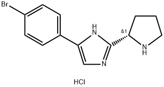 (S)-5-(4-BROMOPHENYL)-2-(PYRROLIDIN-2-YL)-1H-IMIDAZOLE 2HCL Structure