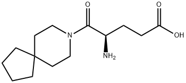 (R)-4-amino-5-oxo-5-(8-azaspiro[4.5]decan-8-yl)pentanoic acid 구조식 이미지