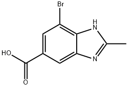 7-Bromo-2-methyl-1H-benzoimidazole-5-carboxylic acid Structure