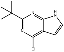 2-tert-butyl-4-chloro-7H-pyrrolo[2,3-d]pyrimidine Structure
