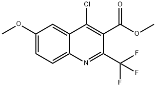 METHYL 4-CHLORO-6-METHOXY-2-(TRIFLUOROMETHYL)QUINOLINE-3-CARBOXYLATE 구조식 이미지