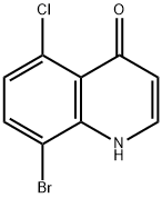 8-Bromo-5-chloro-quinolin-4-ol Structure