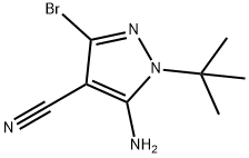 5-AMINO-3-BROMO-1-(TERT-BUTYL)-1H-PYRAZOLE-4-CARBONITRILE Structure