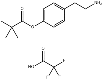 4-(2-Aminoethyl)Phenyl Pivalate 2,2,2-Trifluoroacetate Structure