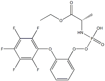 (S)-ethyl 2-(((S)-(perfluorophenoxy)(phenoxy)phosphoryl)amino)propanoate Structure
