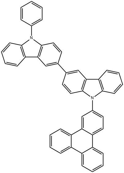 9-Phenyl-9'-(2-triphenylenyl)-3,3'-bi-carbazole Structure