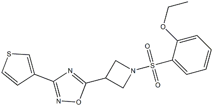 5-[1-(2-ethoxyphenyl)sulfonylazetidin-3-yl]-3-thiophen-3-yl-1,2,4-oxadiazole Structure