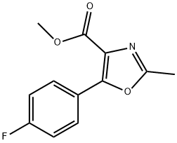 METHYL 5-(4-FLUOROPHENYL)-2-METHYLOXAZOLE-4-CARBOXYLATE Structure