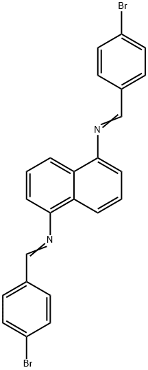 N,N'-bis(4-bromobenzylidene)-1,5-naphthalenediamine 구조식 이미지