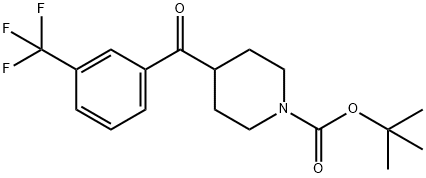 TERT-BUTYL 4-(3-(TRIFLUOROMETHYL)BENZOYL)PIPERIDINE-1-CARBOXYLATE Structure