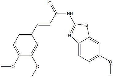 (E)-3-(3,4-dimethoxyphenyl)-N-(6-methoxy-1,3-benzothiazol-2-yl)prop-2-enamide Structure