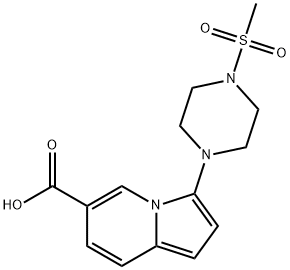 3-(4-(Methylsulfonyl)Piperazin-1-Yl)Indolizine-6-Carboxylic Acid Structure
