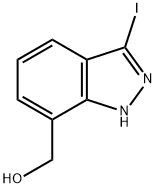 (3-Iodo-1H-indazol-7-yl)-methanol 구조식 이미지