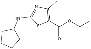 ethyl 2-(cyclopentylamino)-4-methyl-1,3-thiazole-5-carboxylate Structure