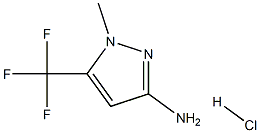 1-methyl-5-(trifluoromethyl)pyrazol-3-amine:hydrochloride 구조식 이미지