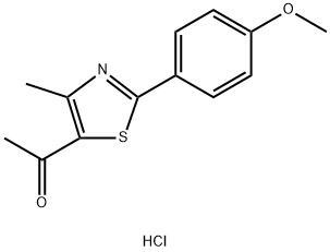 1-[2-(4-methoxyphenyl)-4-methyl-1,3-thiazol-5-yl]ethan-1-one hydrochloride Structure