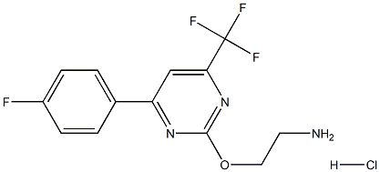 2-[4-(4-fluorophenyl)-6-(trifluoromethyl)pyrimidin-2-yl]oxyethanamine:hydrochloride Structure