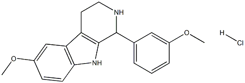 6-methoxy-1-(3-methoxyphenyl)-2,3,4,9-tetrahydro-1H-pyrido[3,4-b]indole:hydrochloride Structure