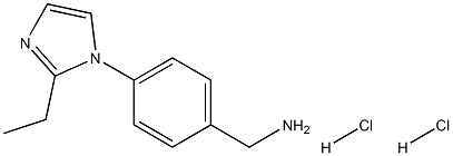 [4-(2-ethylimidazol-1-yl)phenyl]methanamine:dihydrochloride Structure