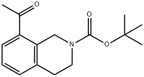 TERT-BUTYL 8-ACETYL-3,4-DIHYDROISOQUINOLINE-2(1H)-CARBOXYLATE Structure