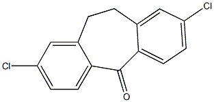 5H-Dibenzo[a,d]cyclohepten-5-one,2,8-dichloro-10,11-dihydro- Structure