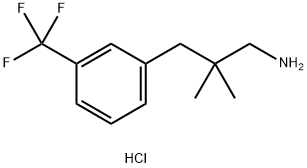 2,2-Dimethyl-3-[3-(trifluoromethyl)phenyl]propan-1-amine hydrochloride Structure