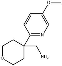 [4-(5-Methoxypyridin-2-yl)oxan-4-yl]methanamine Structure