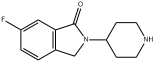 6-Fluoro-2-(piperidin-4-yl)-2,3-dihydro-1H-isoindol-1-one Structure