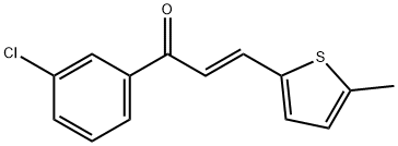 (2E)-1-(3-chlorophenyl)-3-(5-methylthiophen-2-yl)prop-2-en-1-one 구조식 이미지