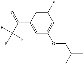 2,2,2-trifluoro-1-[3-fluoro-5-(2-methylpropoxy)phenyl]ethanone Structure