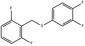 (2,6-DIFLUOROBENZYL)(3,4-DIFLUOROPHENYL)SULFANE Structure