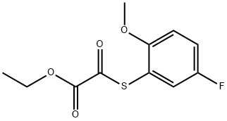 ETHYL 2-((5-FLUORO-2-METHOXYPHENYL)THIO)-2-OXOACETATE 구조식 이미지