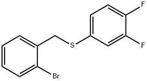 (2-BROMOBENZYL)(3,4-DIFLUOROPHENYL)SULFANE Structure