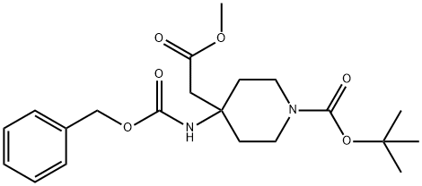 1-BOC-4-(CBZ-AMINO)-4-(2-METHOXY-2-OXOETHYL)PIPERIDINE Structure