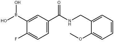 2-Fluoro-5-(2-methoxybenzylcarbamoyl)benzeneboronic acid, 97% Structure