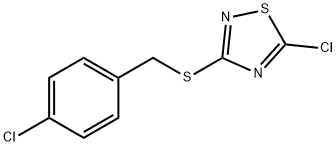 5-chloro-3-{[(4-chlorophenyl)methyl]sulfanyl}-1,2,4-thiadiazole 구조식 이미지
