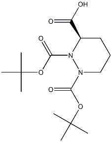 1,2,3-Pyridazinetricarboxylic acid, tetrahydro-, 1,2-bis(1,1-dimethylethyl) ester, (3R)- Structure