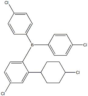 (4-chlorocyclohexyl)-tris(4-chlorophenyl)boron Structure