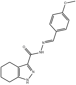 (E)-N-(4-methoxybenzylidene)-4,5,6,7-tetrahydro-1H-indazole-3-carbohydrazide 구조식 이미지