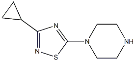 1-(3-cyclopropyl-1,2,4-thiadiazol-5-yl)piperazine 구조식 이미지