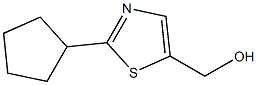 (2-Cyclopentylthiazol-5-yl)methanol 구조식 이미지