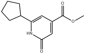 methyl 6-cyclopentyl-2-oxo-1,2-dihydropyridine-4-carboxylate Structure