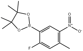 2-(2-FLUORO-4-METHYL-5-NITROPHENYL)-4,4,5,5-TETRAMETHYL-1,3,2-DIOXABOROLANE Structure
